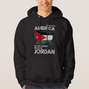 Born Jordanian Jordan American USA Citizenship Rag Hoodie