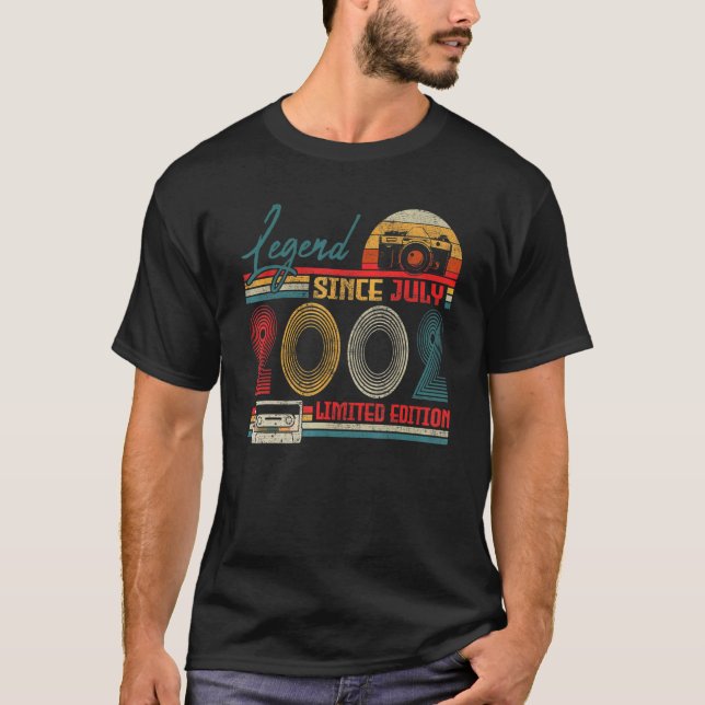 Born July 2002 Legend Since July 2002 20 Years Old T-Shirt (Front)