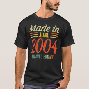 Born June 2004 18th Birthday Made In 2004 T-Shirt