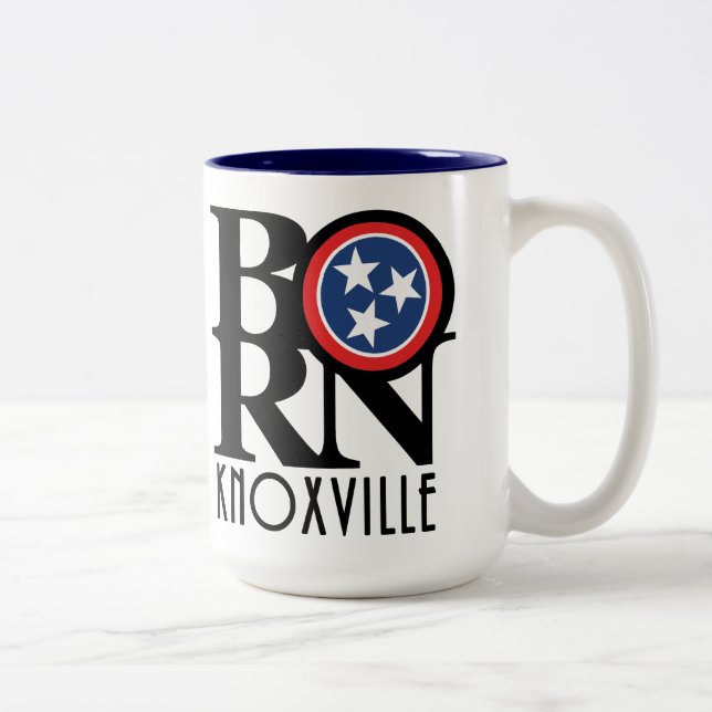 BORN Knoxville Tennessee 15oz Two-Tone Coffee Mug (Right)