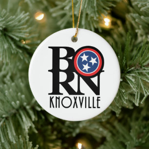 BORN Knoxville Tennessee Ceramic Tree Decoration