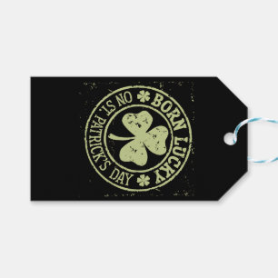 Born Lucky On St Patrick's Day Irish Birthday Gift Tags