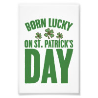Born Lucky On St Patrick's Day Irish Birthday