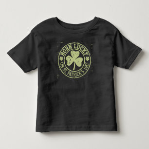 Born Lucky On St Patrick's Day Irish Birthday Toddler T-Shirt