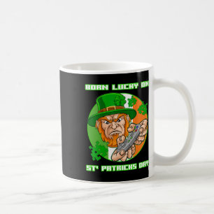Born Lucky On St Patricks Day Video Gamer Gamercha Coffee Mug