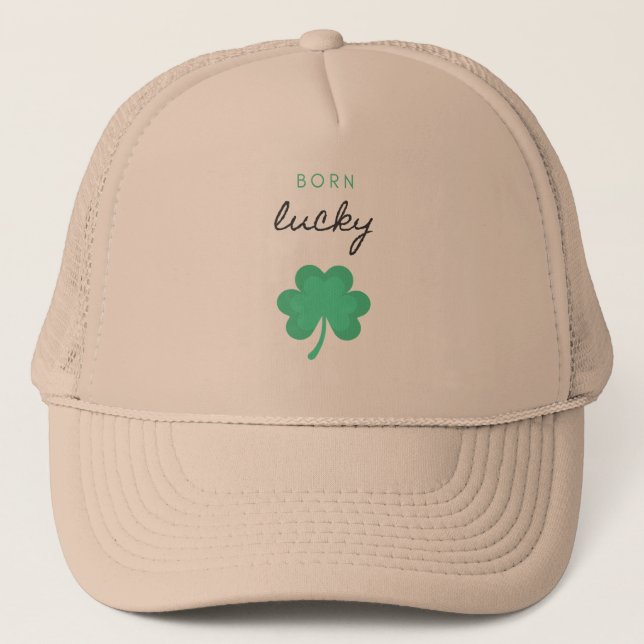 "BORN LUCKY SHAMROCK" HAT (Front)