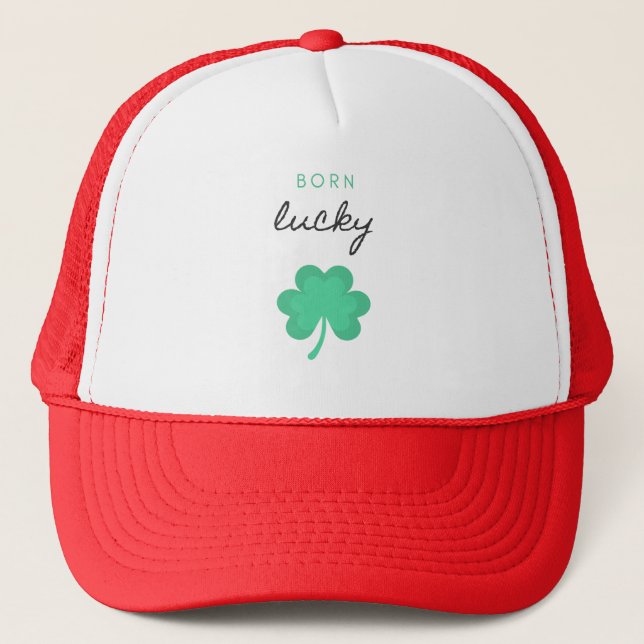 "BORN LUCKY SHAMROCK" HAT (Front)