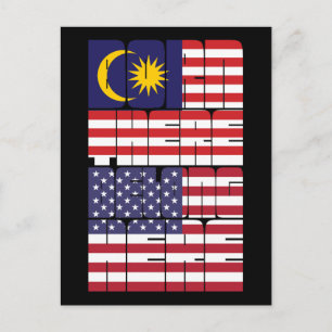 Born Malaysia Belong American Postcard