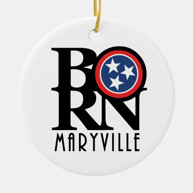 BORN Maryville Ceramic Tree Decoration (Front)