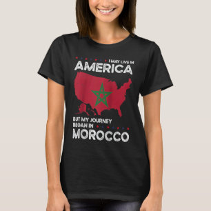 Born Moroccan Morocco American USA Citizenship Rag T-Shirt