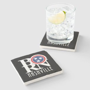 BORN Nashville Tennessee Stone Coaster