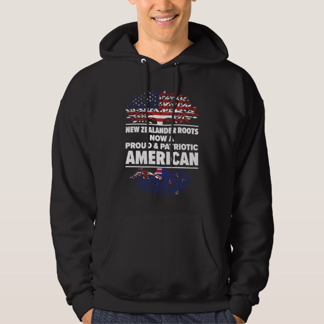 Born New Zealander New Zealand American USA Citize Hoodie (Front)