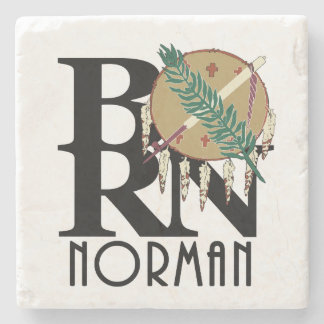 BORN Norman Oklahoma Stone Coaster