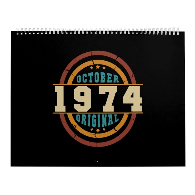 Born October 1974 Orginal Retro Calendar (Cover)
