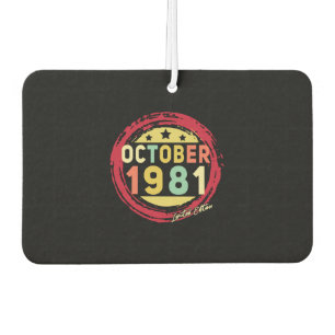 Born October 1981 Vintage Gift Car Air Freshener