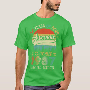 Born October 1987 35th Birthday Made In 1987 35 Ye T-Shirt