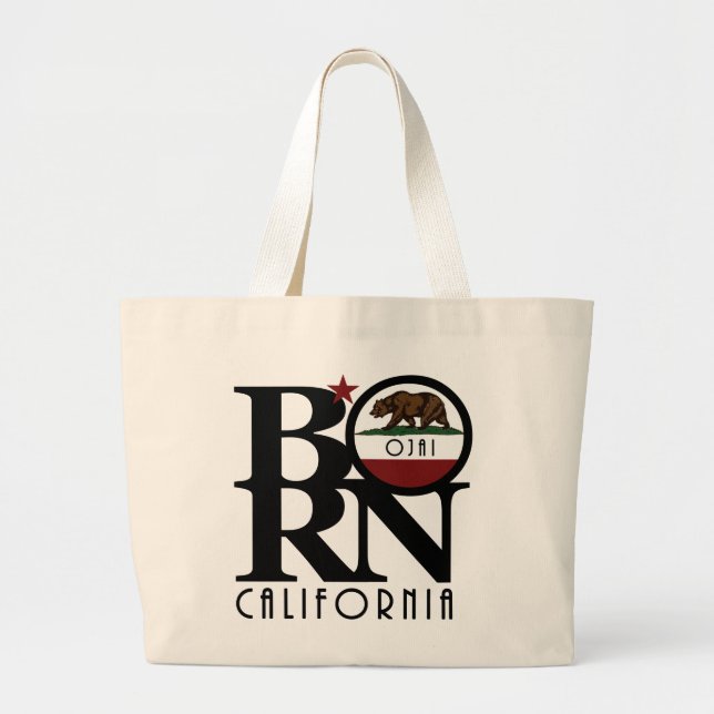 BORN Ojai California Large Tote Bag (Front)