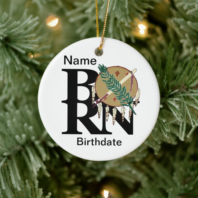 BORN Oklahoma Customized Ceramic Tree Decoration (Tree)