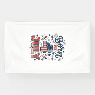 Born on 4th of July Patriotic Kids Shirt Design_1 Banner