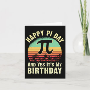 Born On Pi Day Birthday Decorations Happy 14 March Card