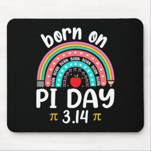 Born On Pi Day Birthday Happy Pi Day Math Teacher Mouse Mat