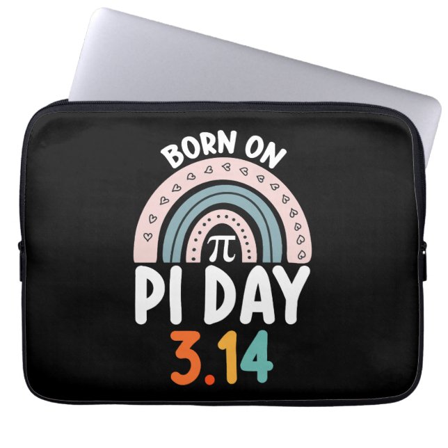 Born On Pi Day Birthday Math Funny Laptop Sleeve (Front)