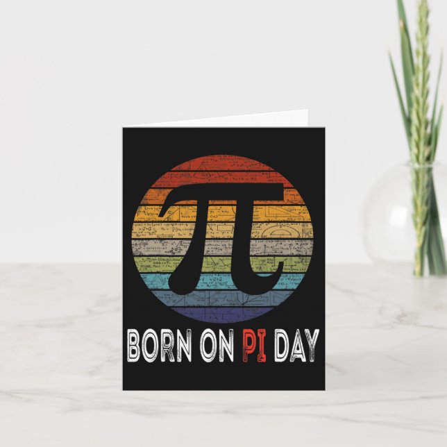 Born On Pi Day Shirt1  Card (Front)