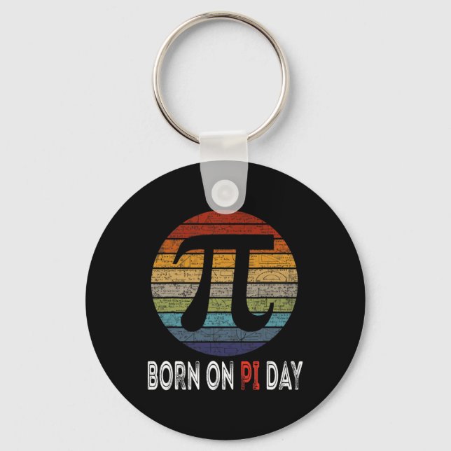 Born On Pi Day Shirt1  Key Ring (Front)