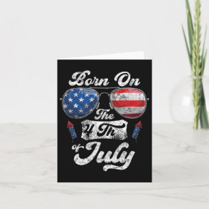Born On The 4th Of July Birthday Independence Day  Card