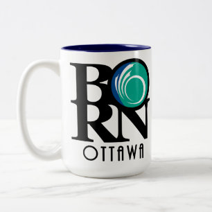 BORN Ottawa 15oz (city flag) Two-Tone Coffee Mug