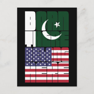 Born Pakistan Belong American Postcard