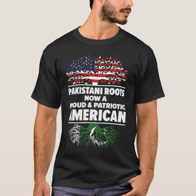 Born Pakistani Pakistan American USA Citizenship T-Shirt (Front)