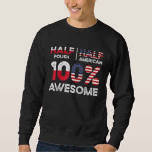 Born Polish Poland American USA Citizenship Raglan Sweatshirt