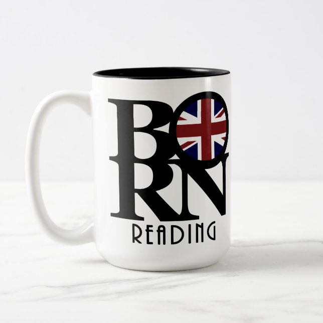 BORN Reading England 15oz Two-Tone Coffee Mug (Left)