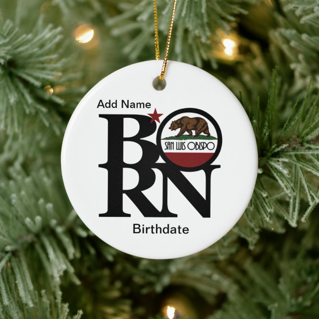 BORN San Luis Obispo  Ceramic Tree Decoration (Tree)