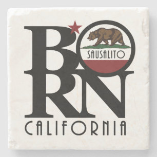 BORN Sausalito California Stone Coaster
