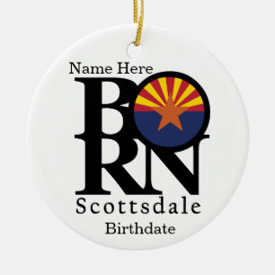 BORN Scottsdale Arizona Custom Ceramic Tree Decoration