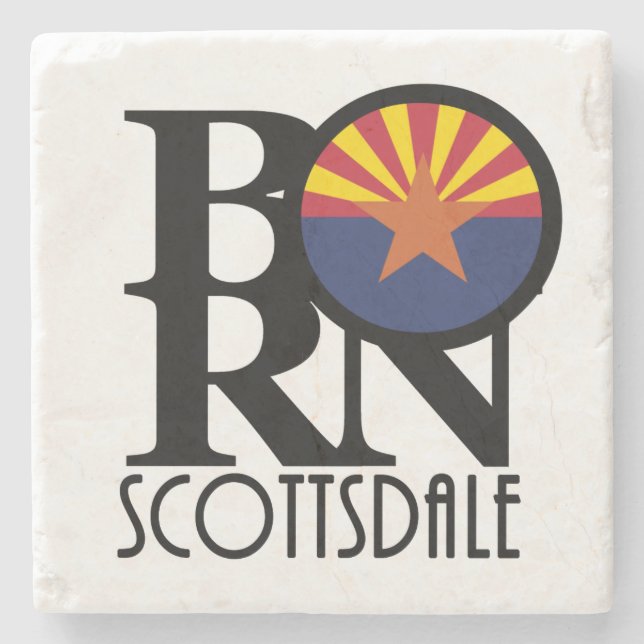 BORN Scottsdale Arizona Stone Coaster (Front)