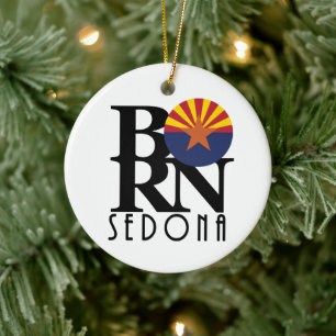 BORN Sedona Arizona Ceramic Tree Decoration