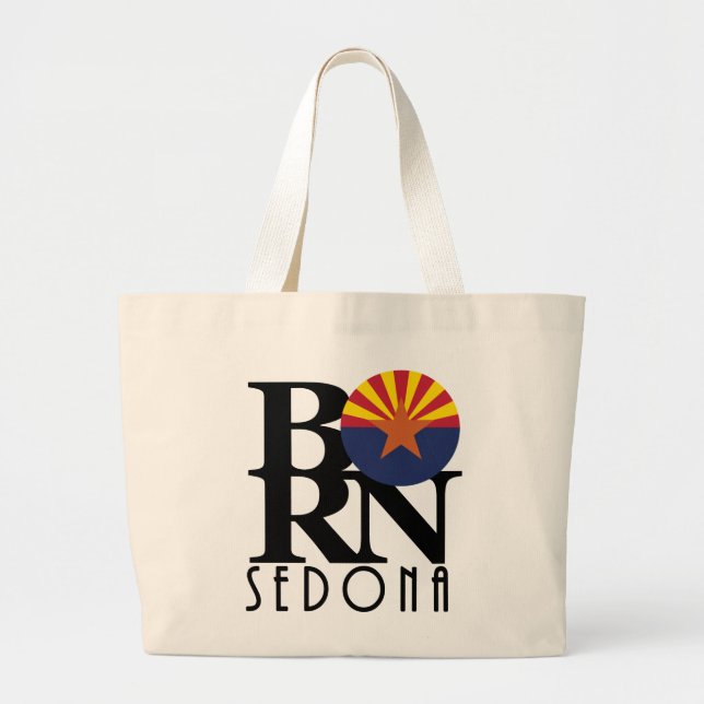 BORN Sedona Arizona Large Tote Bag (Front)