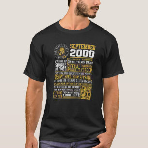 Born September Virgo 2000 Birthday Gifts T-Shirt