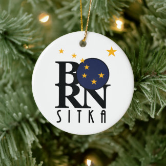 BORN Sitka Alaska Ceramic Tree Decoration