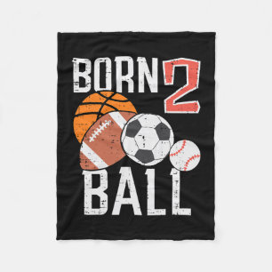 Born Sketll Footll 2nd Birthday Toddler Boy Kid Fleece Blanket