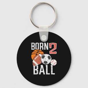 Born Sketll Footll 2nd Birthday Toddler Boy Kid Key Ring