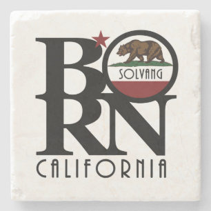 BORN Solvang California Stone Coaster
