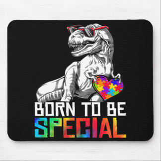 Born Special Trex Puzzle Dino Boys Autism Awarenes Mouse Mat
