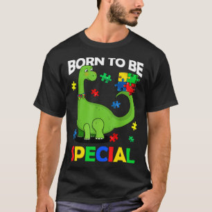 Born Special Trex Puzzle Dino Boys Autism Awarenes T-Shirt
