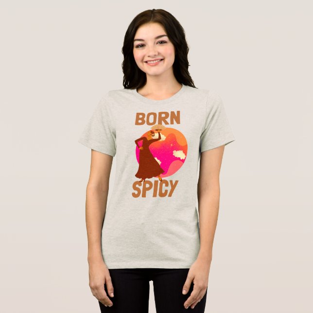 Born Spicy Curry Lover Tri-Blend Shirt (Front Full)