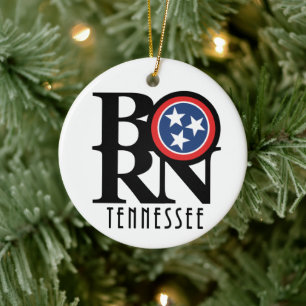 BORN Tennessee Ceramic Tree Decoration