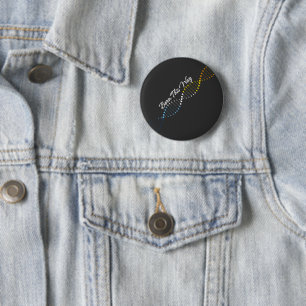Born This Way - AroAce Pride DNA 6 Cm Round Badge